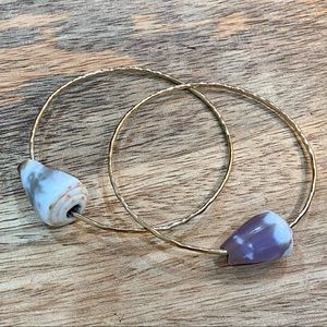 14k gold filled shell bangles